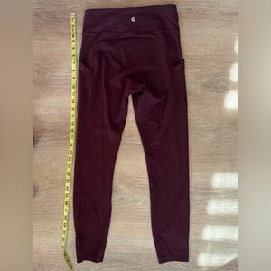 Lululemon Athletica Burgundy Leggings